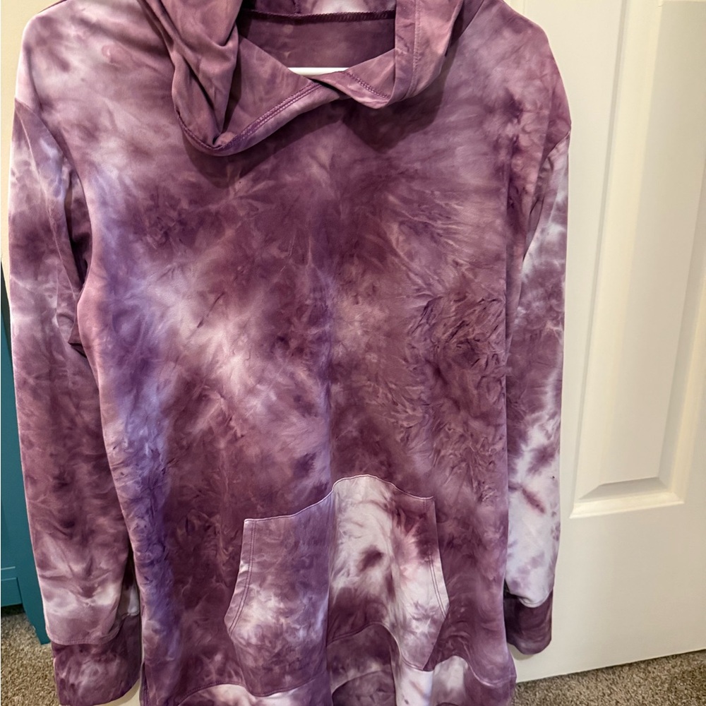 Women's Purple Tie-Dye Very Soft Hoodie